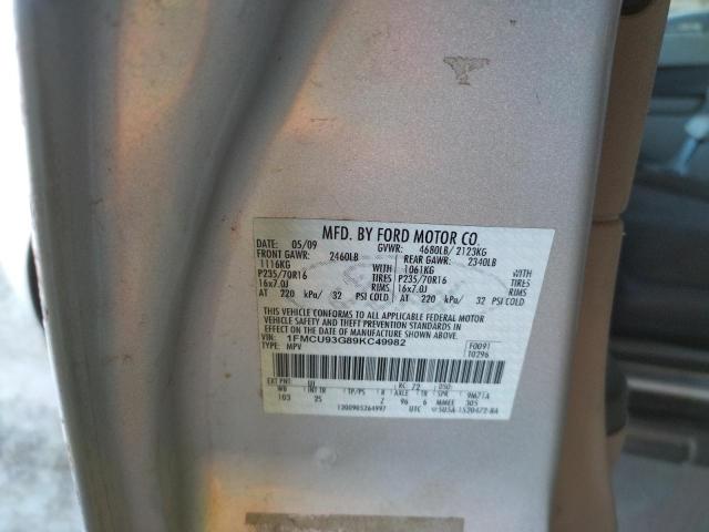Photo 10 from auction – 2009 FORD ESCAPE XLT with VIN 1FMCU93G89KC49982