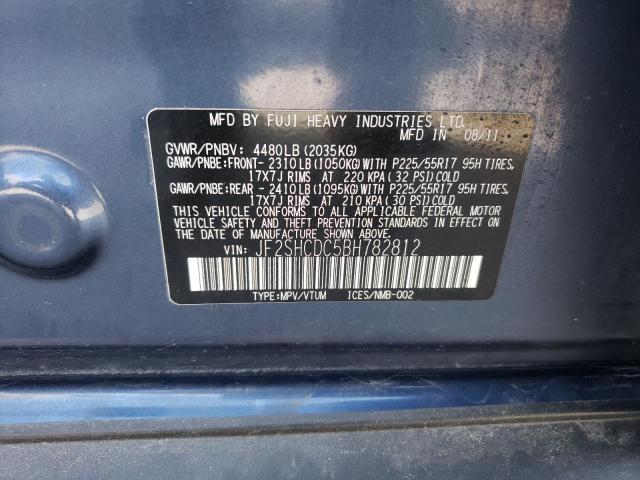 Photo 10 from auction – 2011 SUBARU FORESTER 2 with VIN JF2SHCDC5BH782812
