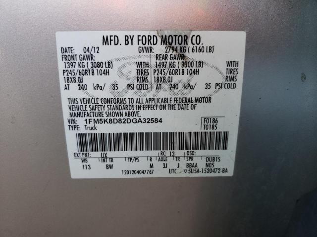 Photo 10 from auction – 2013 FORD EXPLORER X with VIN 1FM5K8D82DGA32584
