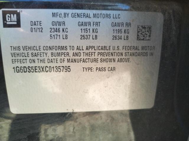 Photo 10 from auction – 2012 CADILLAC CTS PREMIU with VIN 1G6DS5E3XC0135795