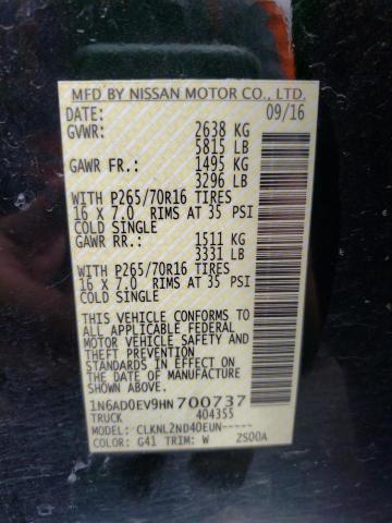 Photo 10 from auction – 2017 NISSAN FRONTIER S with VIN 1N6AD0EV9HN700737