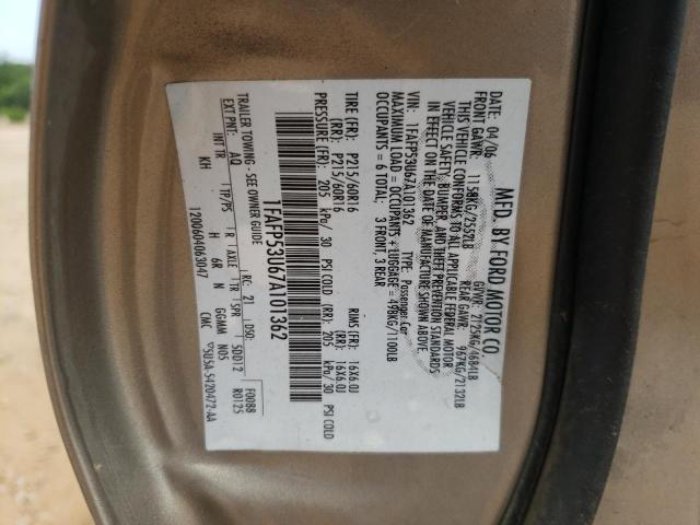 Photo 10 from auction – 2007 FORD TAURUS SE with VIN 1FAFP53U67A101362