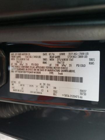 Photo 10 from auction – 2016 FORD F150 SUPER with VIN 1FTEW1EF7GKF41505