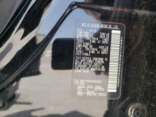 Photo 10 from auction – 2017 NISSAN ARMADA SV with VIN JN8AY2ND3H9002602