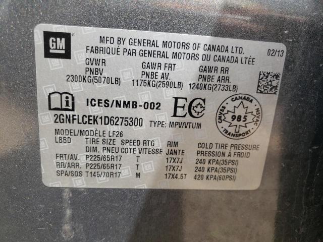 Photo 10 from auction – 2013 CHEVROLET EQUINOX LS with VIN 2GNFLCEK1D6275300