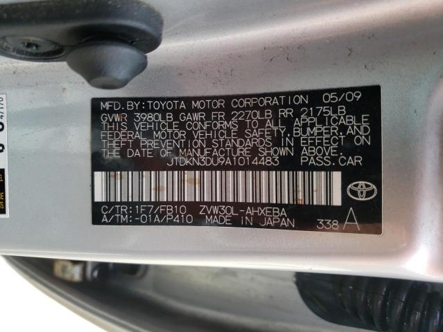 Photo 10 from auction – 2010 TOYOTA PRIUS with VIN JTDKN3DU9A1014483