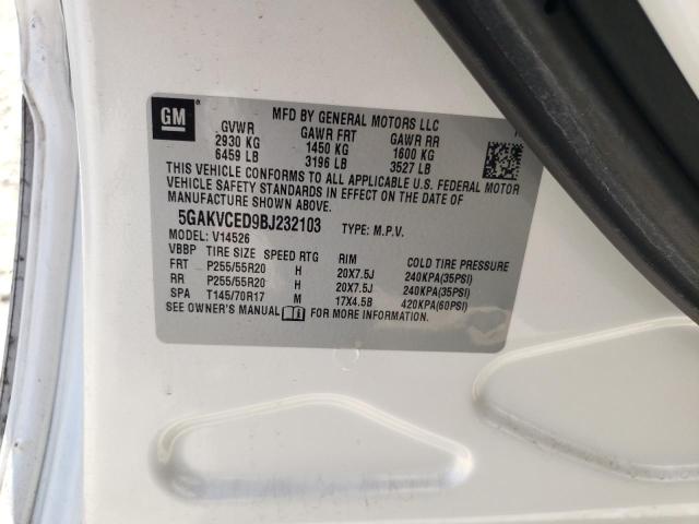 Photo 10 from auction – 2011 BUICK ENCLAVE CX with VIN 5GAKVCED9BJ232103