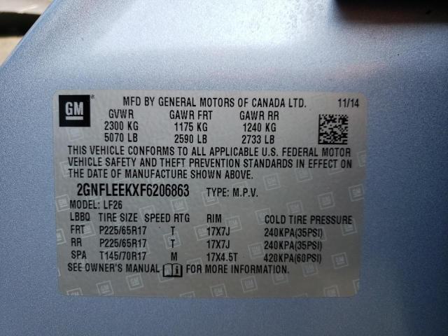 Photo 10 from auction – 2015 CHEVROLET EQUINOX LS with VIN 2GNFLEEKXF6206863