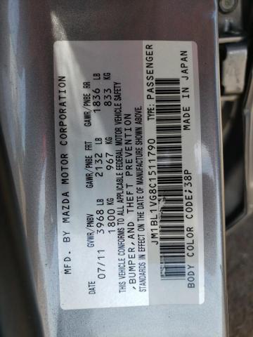 Photo 10 from auction – 2012 MAZDA 3 I with VIN JM1BL1VG8C1511790