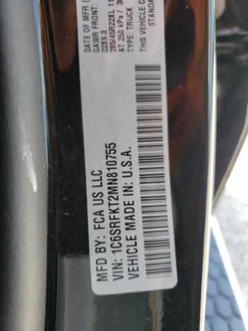 Photo 10 from auction – 2021 RAM 1500 LONGH with VIN 1C6SRFKT2MN810755