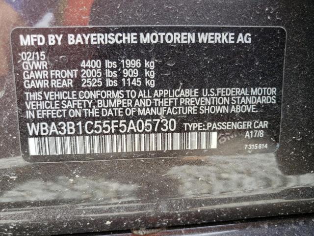 Photo 10 from auction – 2015 BMW 320 I with VIN WBA3B1C55F5A05730