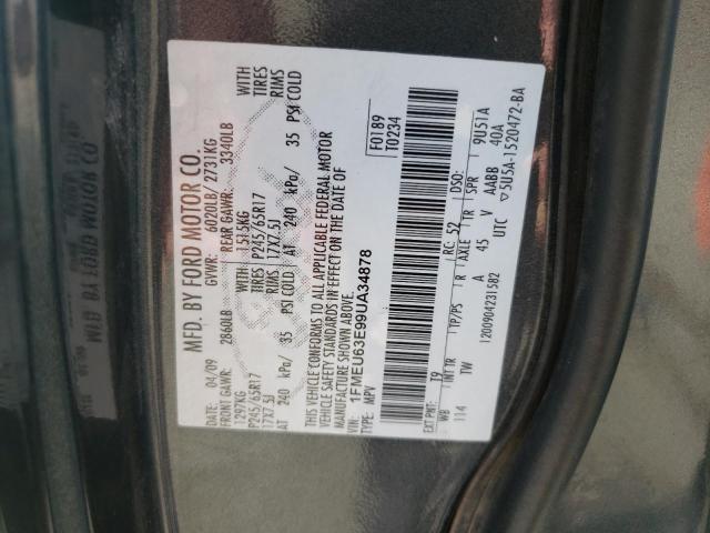 Photo 10 from auction – 2009 FORD EXPLORER X with VIN 1FMEU63E99UA34878