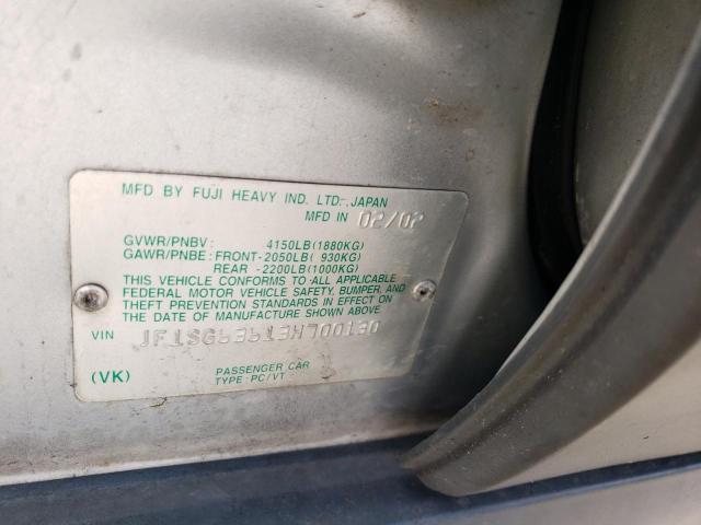 Photo 10 from auction – 2003 SUBARU FORESTER with VIN JF1SG63613H700130