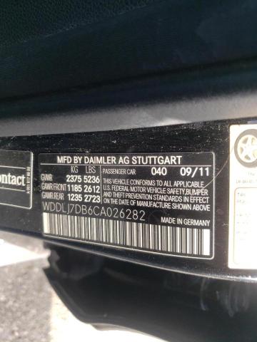 Photo 10 from auction – 2012 MERCEDES-BENZ CLS 550 with VIN WDDLJ7DB6CA026282