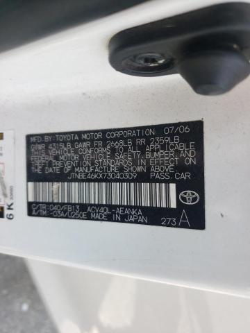 Photo 10 from auction – 2007 TOYOTA CAMRY CE with VIN JTNBE46KX73040309