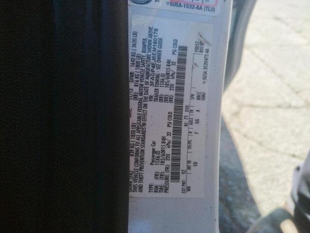 Photo 10 from auction – 2014 FORD FIESTA SE with VIN 3FADP4EJ6EM180178