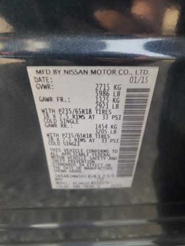 Photo 10 from auction – 2015 NISSAN PATHFINDER with VIN 5N1AR2MN5FC641255