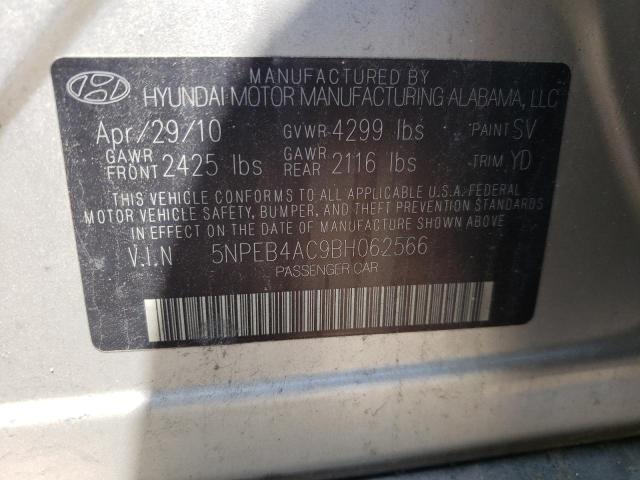 Photo 10 from auction – 2011 HYUNDAI SONATA GLS with VIN 5NPEB4AC9BH062566