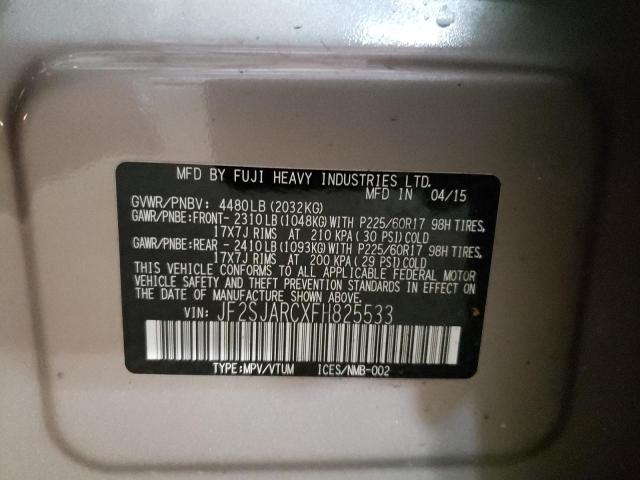 Foto 10 de la subasta – 2015 SUBARU FORESTER 2 con VIN JF2SJARCXFH825533