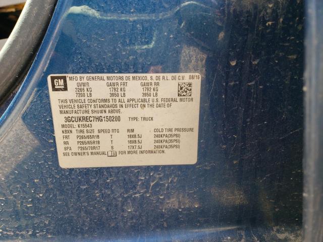 Photo 10 from auction – 2017 CHEVROLET SILVERADO with VIN 3GCUKREC7HG150200