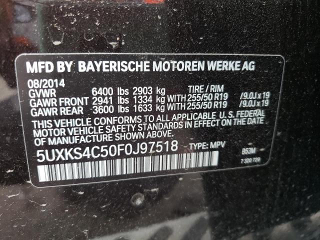 Photo 10 from auction – 2015 BMW X5 XDRIVE3 with VIN 5UXKS4C50F0J97518