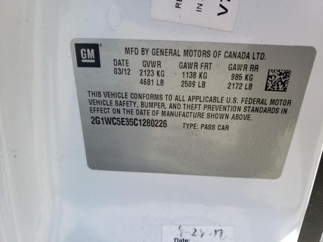 Photo 10 from auction – 2012 CHEVROLET IMPALA LTZ with VIN 2G1WC5E35C1280226
