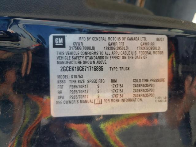 Photo 10 from auction – 2007 CHEVROLET SILVERADO with VIN 2GCEK19C671716886