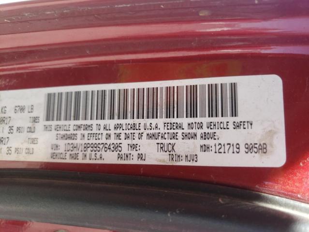 Photo 10 from auction – 2009 DODGE RAM 1500 with VIN 1D3HV18P99S764305
