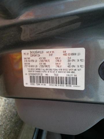 Photo 10 from auction – 2007 DODGE RAM 2500 S with VIN 3D7KR28A97G797139