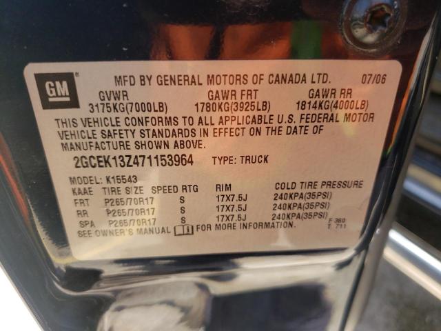 Photo 10 from auction – 2007 CHEVROLET SILVERADO with VIN 2GCEK13Z471153964
