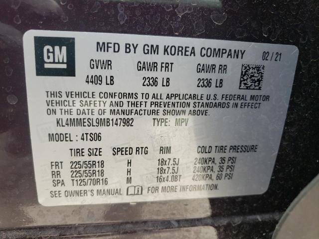 Photo 10 from auction – 2021 BUICK ENCORE GX with VIN KL4MMESL9MB147982
