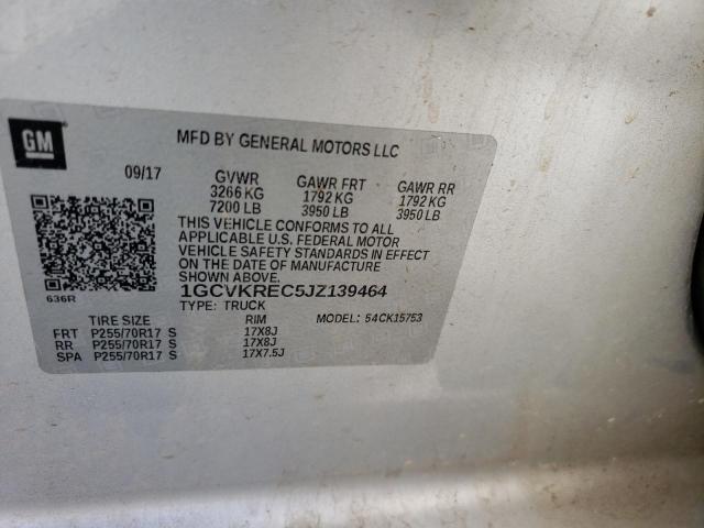 Photo 10 from auction – 2018 CHEVROLET SILVERADO with VIN 1GCVKREC5JZ139464