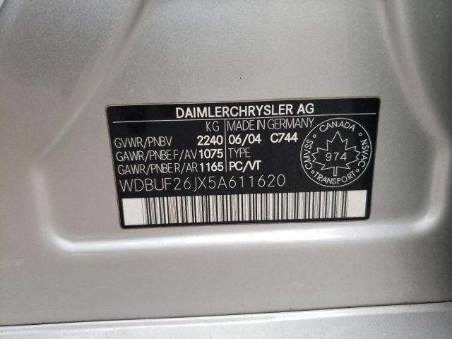 Photo 10 from auction – 2005 MERCEDES-BENZ E 320 CDI with VIN WDBUF26JX5A611620