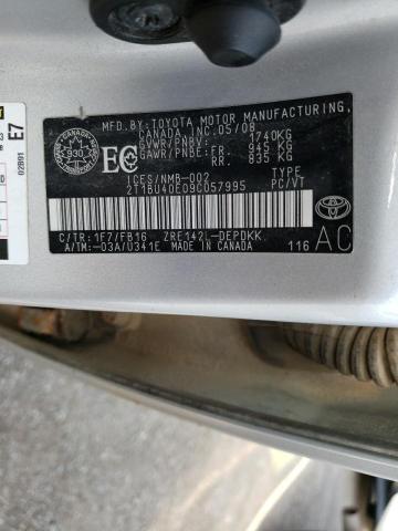 Photo 10 from auction – 2009 TOYOTA COROLLA BA with VIN 2T1BU40E09C057995