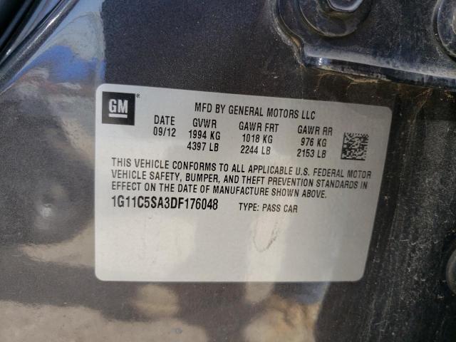 Photo 10 from auction – 2013 CHEVROLET MALIBU 1LT with VIN 1G11C5SA3DF176048