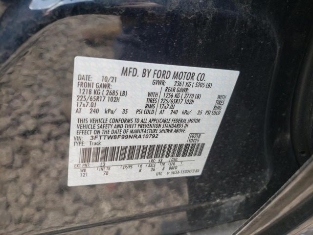 Photo 10 from auction – 2022 FORD MAVERICK X with VIN 3FTTW8F99NRA10792