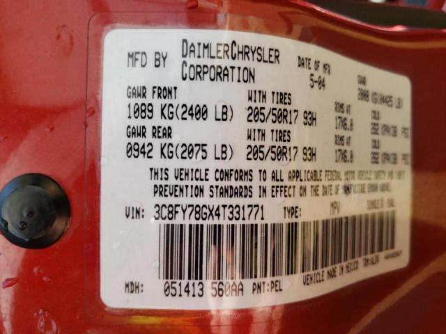 Photo 10 from auction – 2004 CHRYSLER PT CRUISER with VIN 3C8FY78GX4T331771