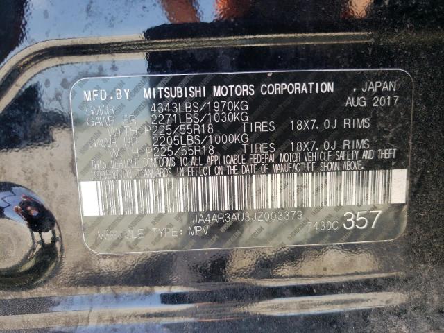 Photo 10 from auction – 2018 MITSUBISHI OUTLANDER with VIN JA4AR3AU3JZ003379