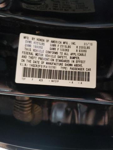 Photo 10 from auction – 2015 HONDA ACCORD SPO with VIN 1HGCR2F51FA100761