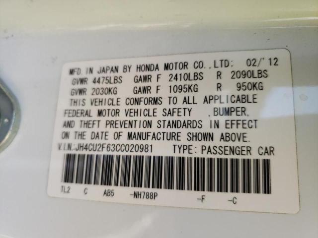 Photo 10 from auction – 2012 ACURA TSX TECH with VIN JH4CU2F63CC020981