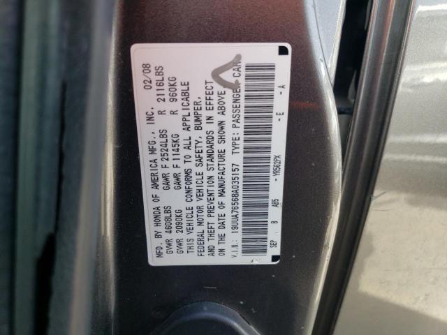 Photo 10 from auction – 2008 ACURA TL TYPE S with VIN 19UUA76568A035157