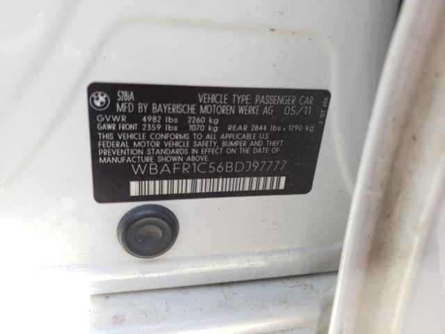 Photo 10 from auction – 2011 BMW 528 I with VIN WBAFR1C56BDJ97777