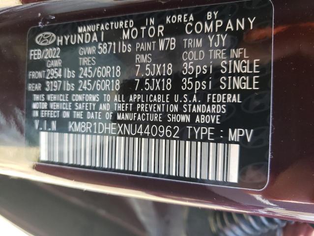 Photo 10 from auction – 2022 HYUNDAI PALISADE S with VIN KM8R1DHEXNU440962