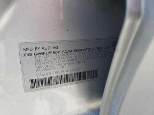 Photo 10 from auction – 2009 AUDI A4 PREMIUM with VIN WAUGF78K09A064149