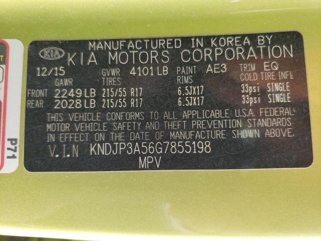 Photo 10 from auction – 2016 KIA SOUL + with VIN KNDJP3A56G7855198