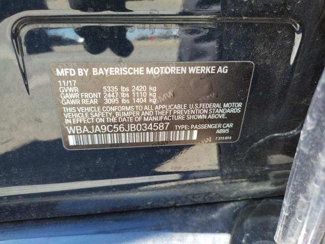 Photo 10 from auction – 2018 BMW 530E with VIN WBAJA9C56JB034587