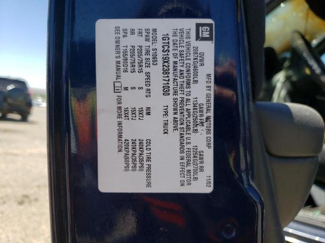 Photo 10 from auction – 2003 GMC SONOMA with VIN 1GTCS19X238171030