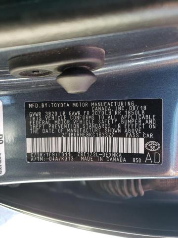 Photo 10 from auction – 2019 TOYOTA COROLLA L with VIN 2T1BURHE8KC163327