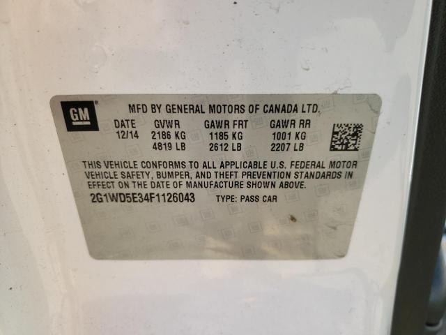 Photo 10 from auction – 2015 CHEVROLET IMPALA LIM with VIN 2G1WD5E34F1126043