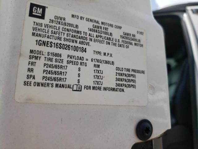 Photo 10 from auction – 2002 CHEVROLET TRAILBLAZE with VIN 1GNES16S026100184